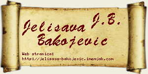 Jelisava Bakojević vizit kartica